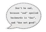 Wooden comical thought bubble plaques