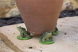 Ceramic Frog plant feet, set of 3