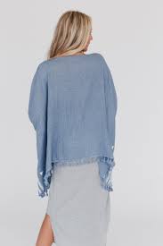 Embroidered Sleeve Poncho