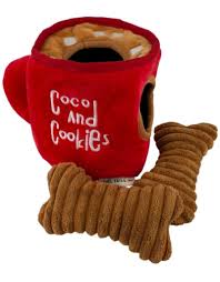 Plush Mug of Coco and Cookies Dog Toy