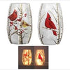 Hand painted cardinal light up decor