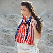 Starts and Stripes Large Scarf