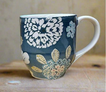 Stoneware Mug with floral design