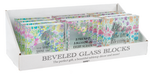 Beveled Glass blocks Blooms and Bunnies