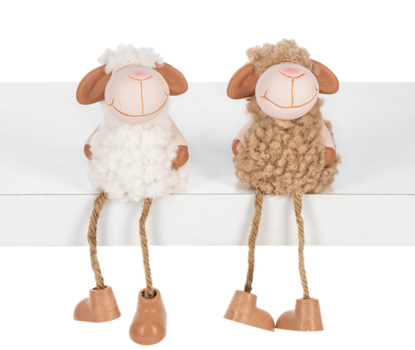 Fluffy Sheep Shelfsitters with Dangle Legs