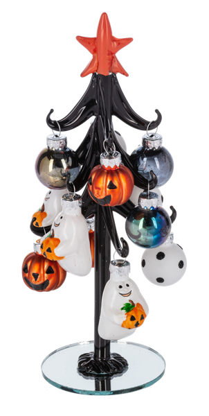 Halloween Tree with Ornaments