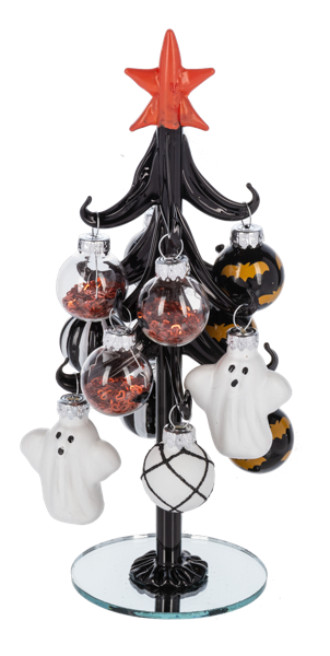 Halloween Tree with Ornaments