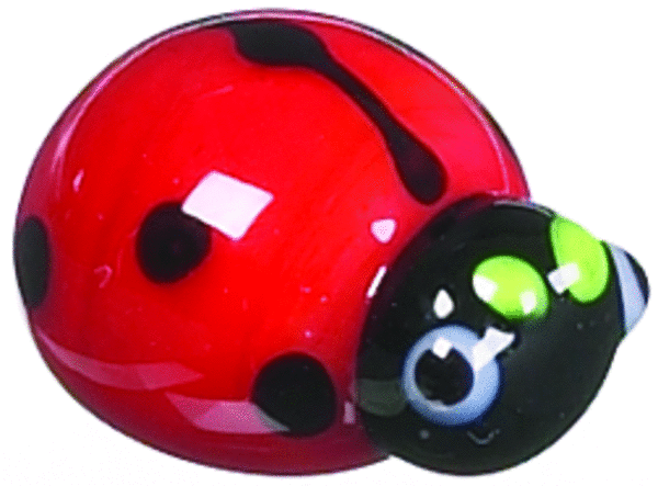 Glass Lady Bug Charm