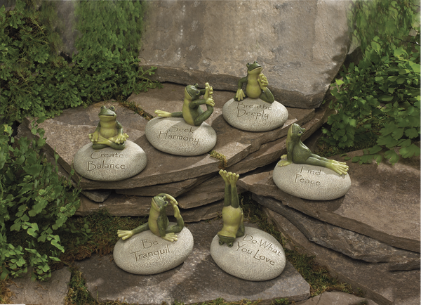 Yoga Frog Garden Rocks