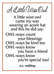 Little Wise Acorn Hat Owl Token Charm