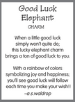 Good Luck Elephants Charm