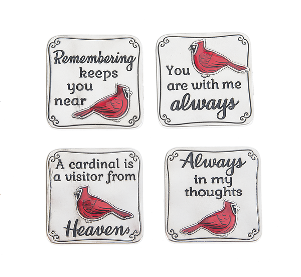 A Cardinal is a Visitor from Heaven Pocket Charm