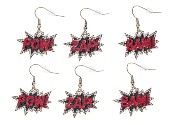 Word Bursts Rhinestone Jewelry