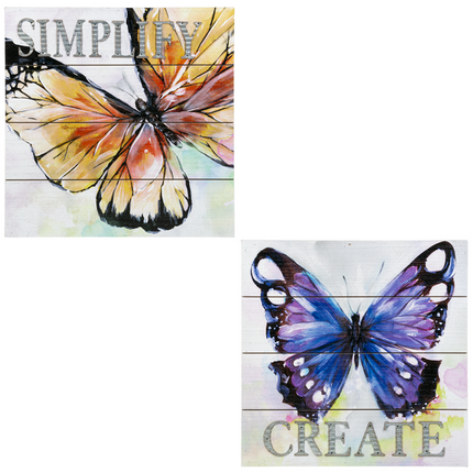 Butterfly Gallery Box Plaque