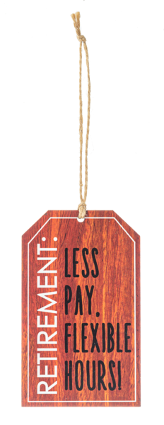 Retirement Tag Ornaments