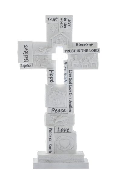 Collage Light Up Crosses Figurine