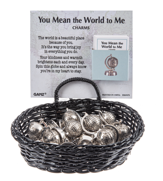 You Mean the World to Me Spinning Charm