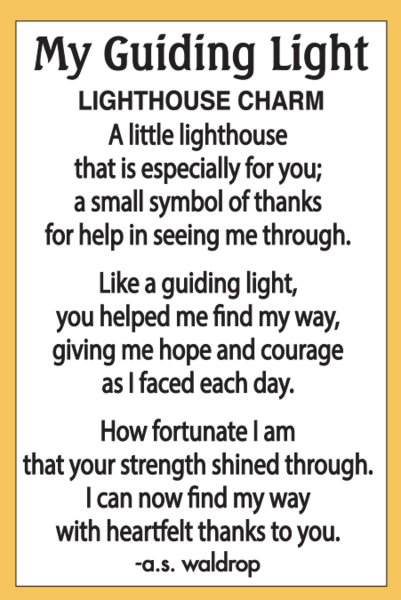 My Guiding Light Lighthouse Charm