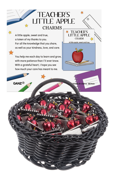 Teacher's little apple pocket charm
