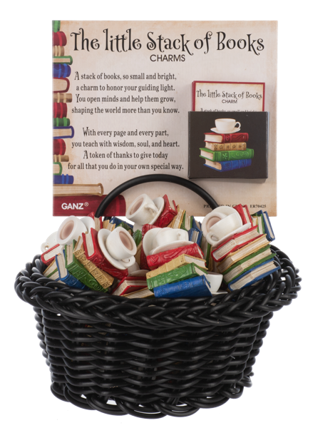 The Little Stack of Books Charm