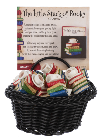 The Little Stack of Books Charm