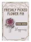 Freshly picked flower pin assortment
