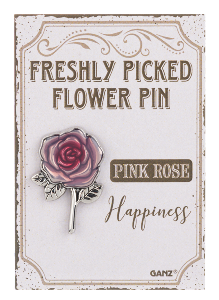 Freshly picked flower pin assortment