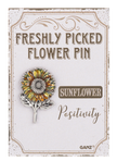 Freshly picked flower pin assortment