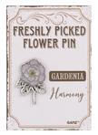 Freshly picked flower pin assortment