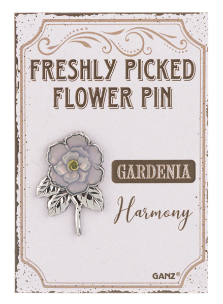 Freshly picked flower pin assortment