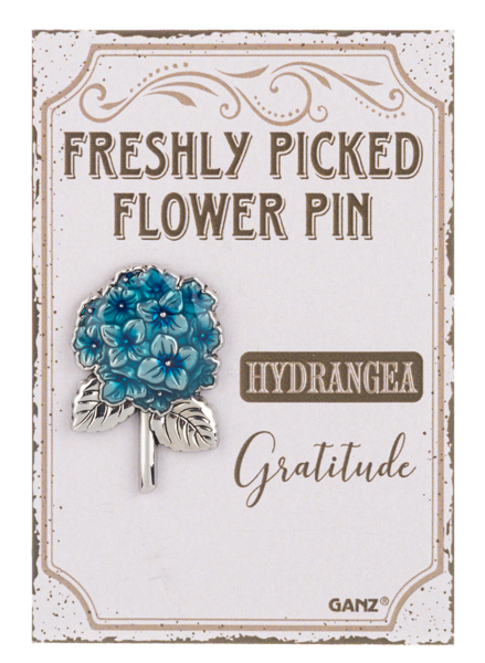 Freshly picked flower pin assortment
