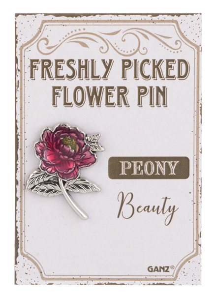 Freshly picked flower pin assortment