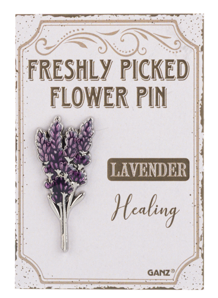 Freshly picked flower pin assortment
