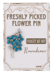 Freshly picked flower pin assortment
