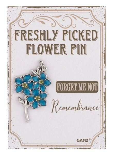 Freshly picked flower pin assortment