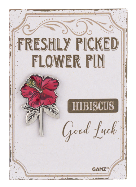 Freshly picked flower pin assortment