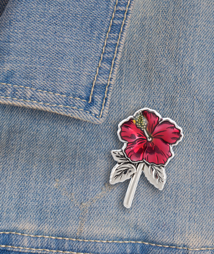 Freshly picked flower pin assortment