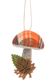 Stuffed Autumn Mushroom Ornament