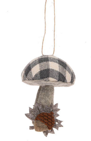 Stuffed Autumn Mushroom Ornament