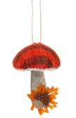 Stuffed Autumn Mushroom Ornament