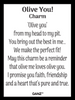 Olive You Pocket Charm