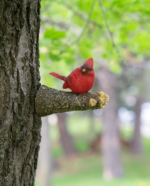 Cardinal on a Branch Hanging Figurine