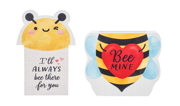Wooden Bee inspired gift card holder
