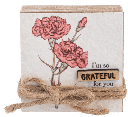 Floral Paper Block Talk with Jute Rope