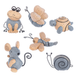 Pebble Animal Figurines