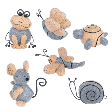 Pebble Animal Figurines