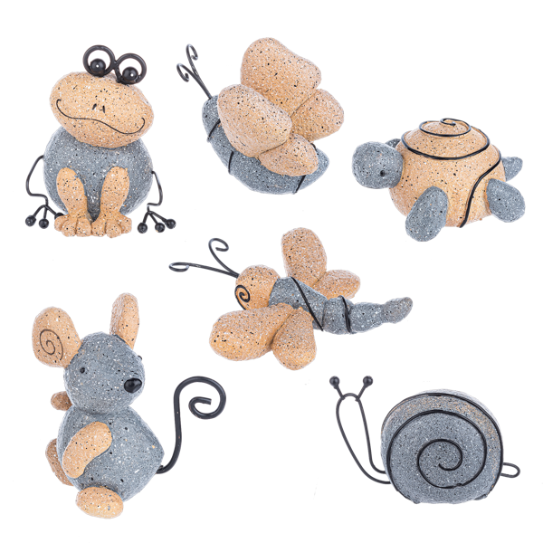 Pebble Animal Figurines