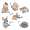 Pebble Animal Figurines