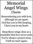 MemoriaL Angel Wings Charm