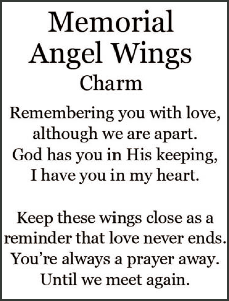 MemoriaL Angel Wings Charm